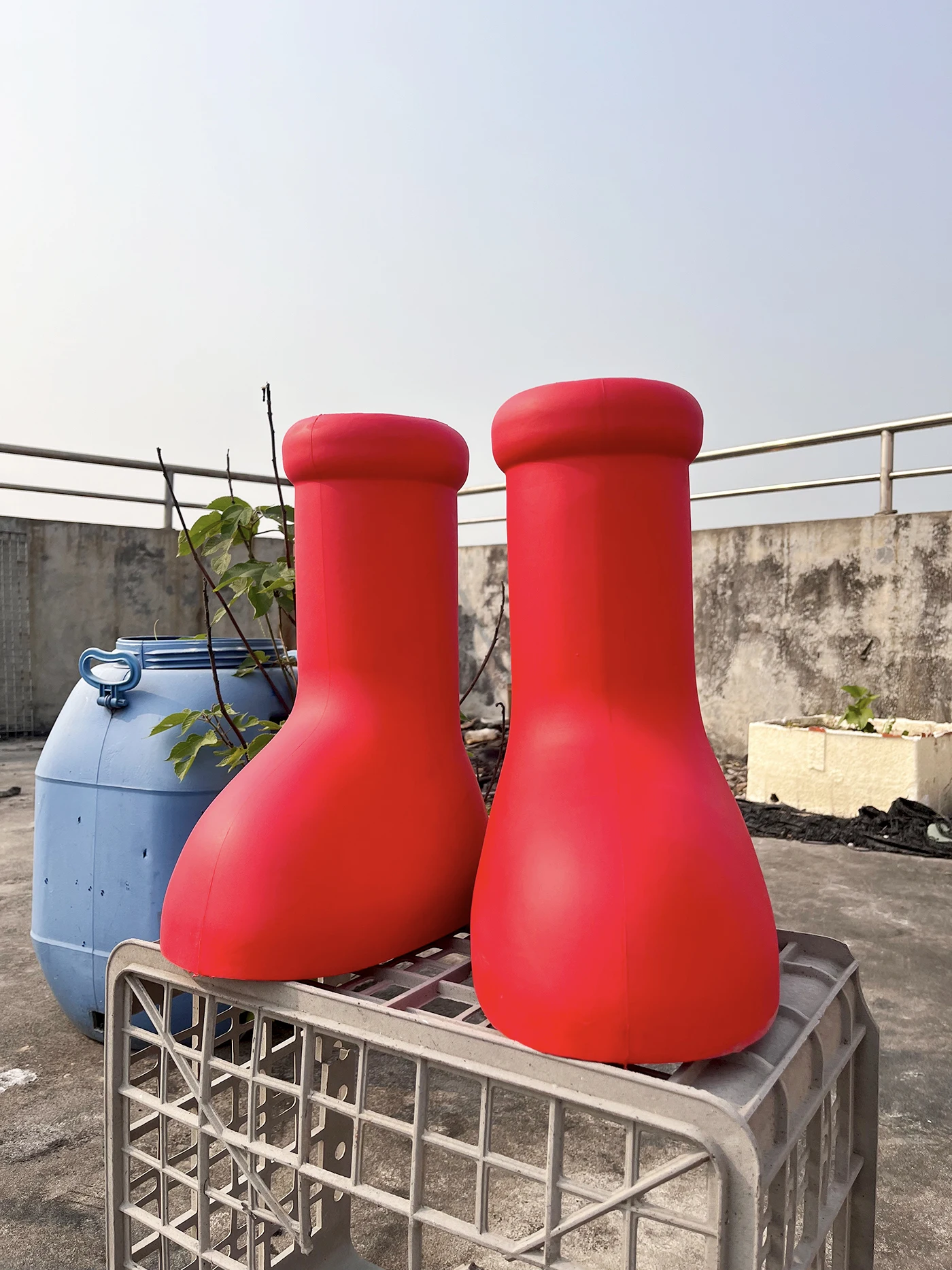 High quality Drop ship water proof rain Cartoon Astro Boy Big Red EVA shoes Boot Boots