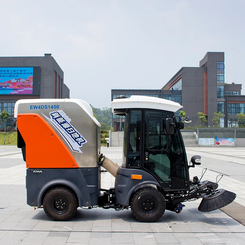 Chinese Street Road Vacuum Cleaning Leaves Sweeper With Awning Ride On Floor Sweeper Machine