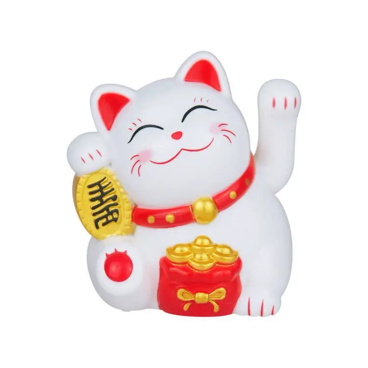 Wholesale Lucky Cat Waving Hand Fortune Feng Shui Cat By Solar Energy