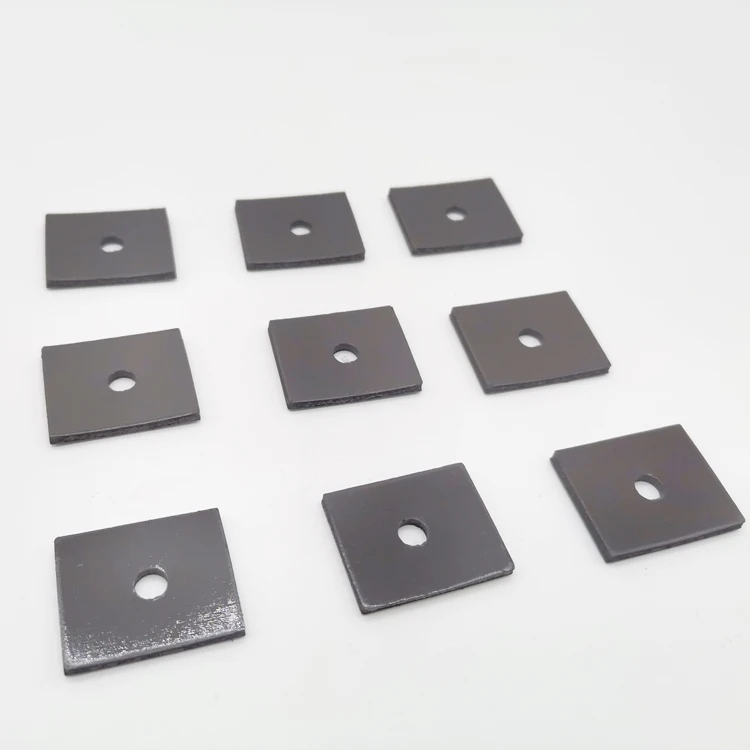 2022 hot sale factory main product rubber magnet brown square punch magnet for clip