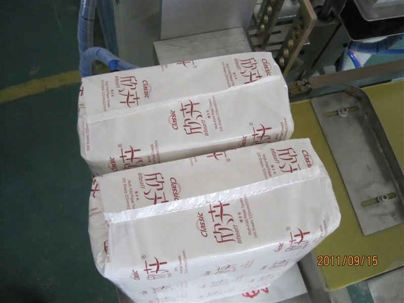 Semi automatic face tissue paper bag sealing packing machine