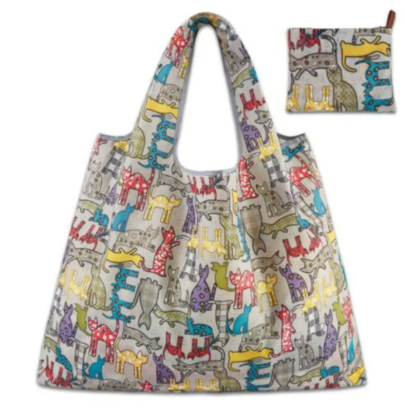 Cute Lady Foldable Recycle Bag Eco Reusable Shopping Bag