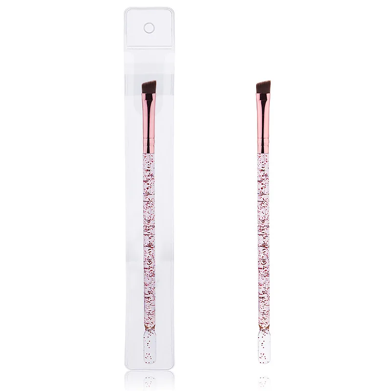 
Popular hot selling single crystal handle concealer brush custom design eyebrow brush 