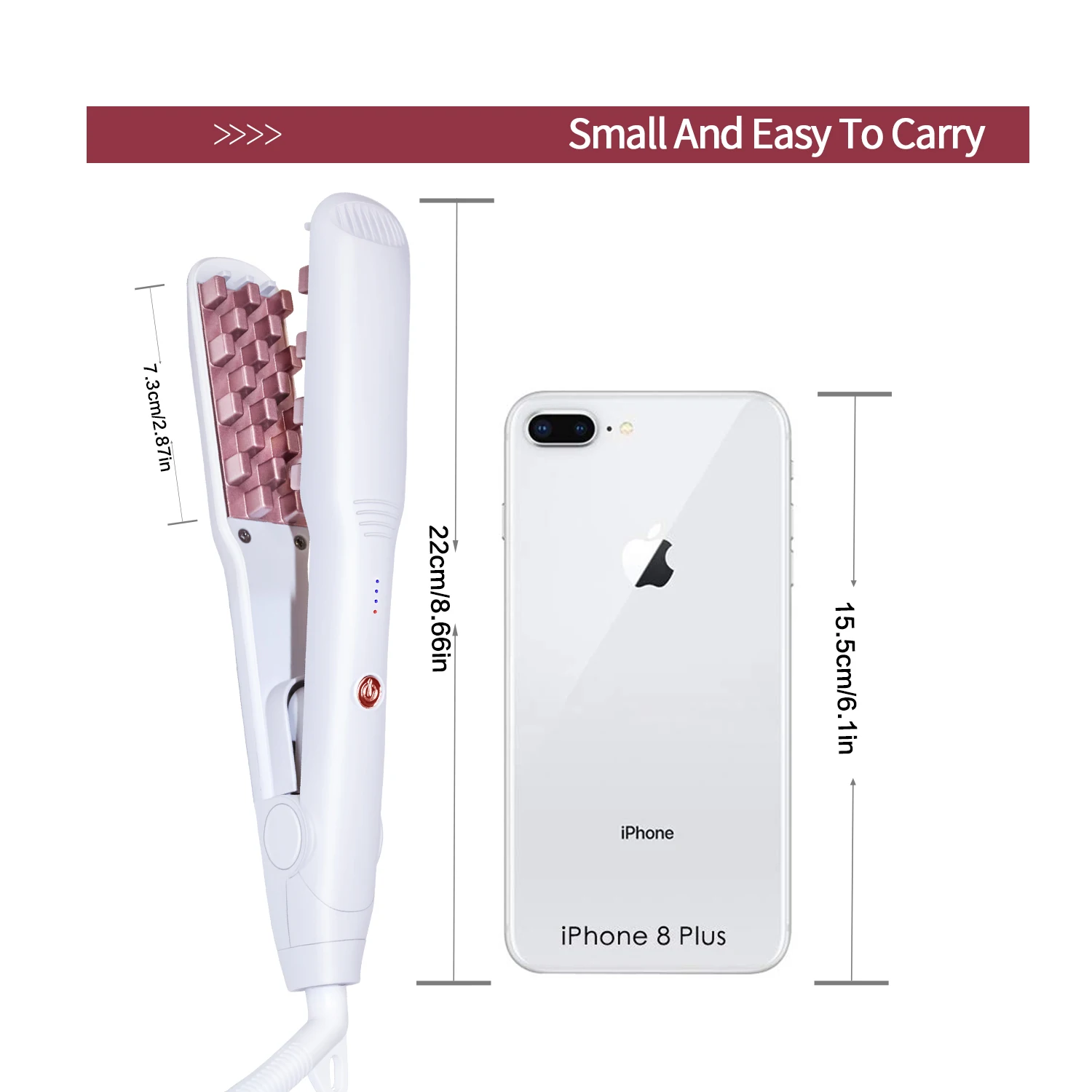 Professional Volumizing Hair Iron 2 in 1 Increase Hair fluffy iron Ceramic Auto Shut-Off Lasting Volume hair crimper for volume