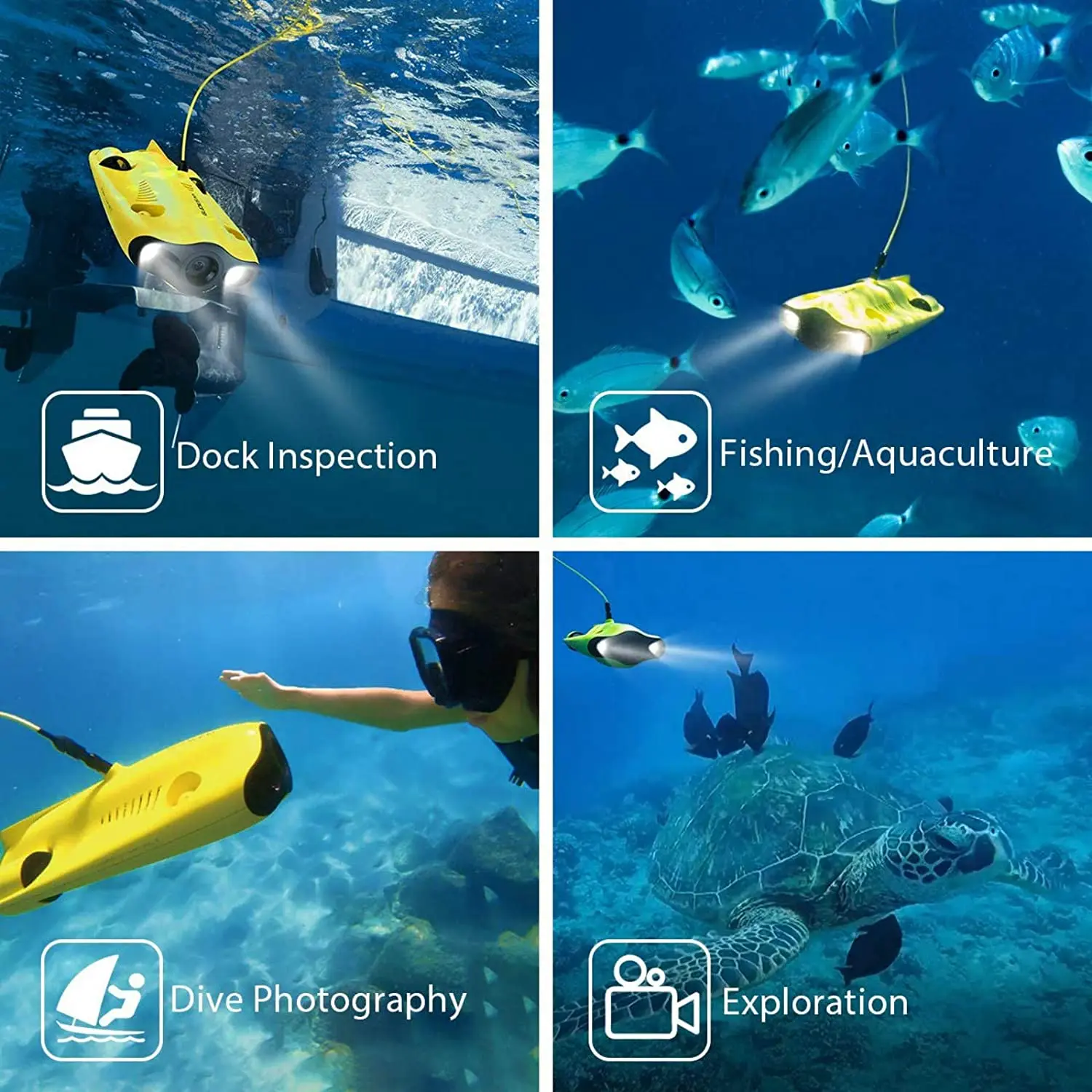  gladius Mini Underwater Drone 4K water Camera Live Stream Adjustable Tilt-Lock Fish Finder