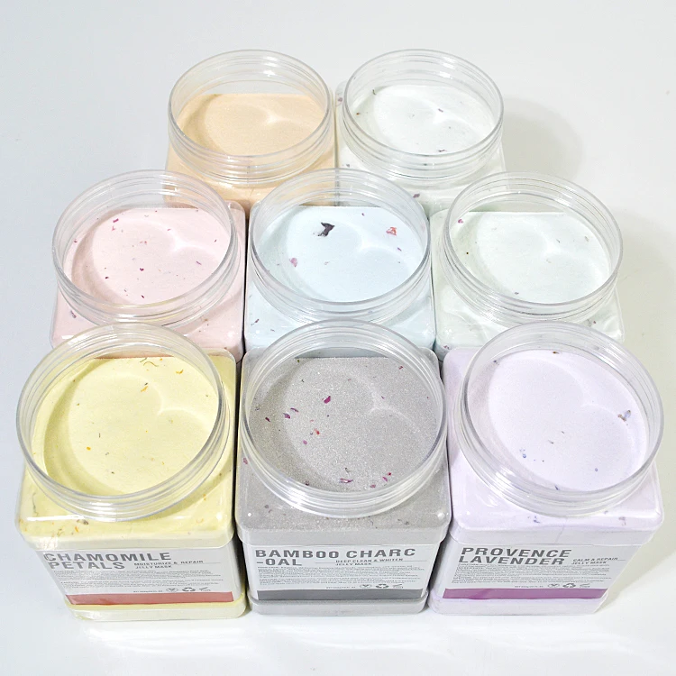 Private Label Facial Skin Care Diy Spa Hydrogel Jelly Powder Mask Hydrojelly Whitening Rose Peel Off Powder Facial Mask