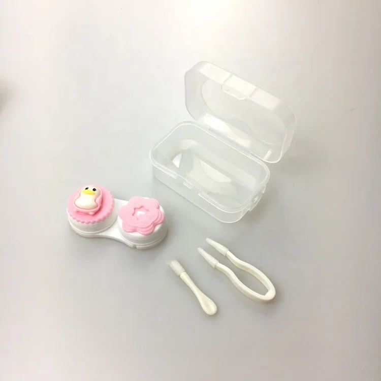 pink cute contact lens case  lovely contact lens box accept LOGO printing on case  A-S001