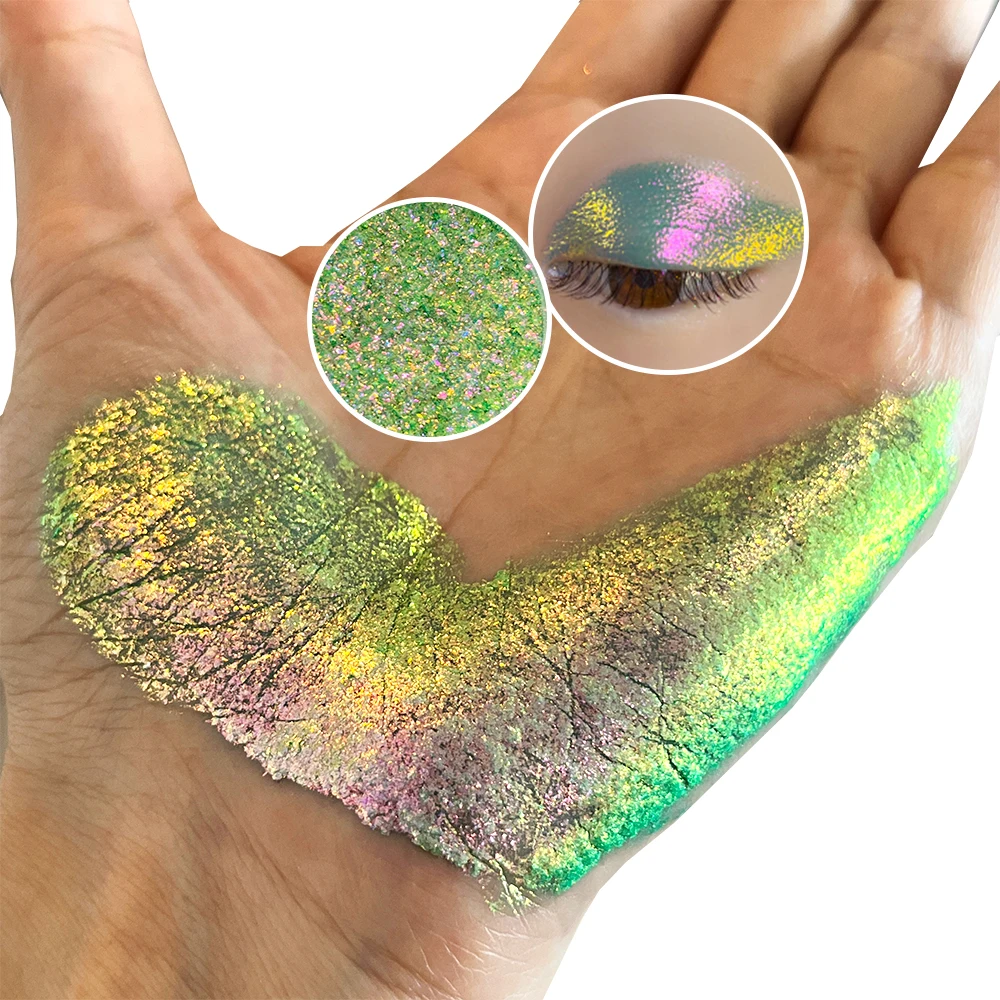 CTZ3 Jinrunli rainbow color FOUR TONE chameleon pigment eyeshadow chameleon effect shifting powder
