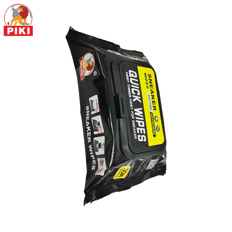 
Custom mini adult eco friendly portable alcohol free disposable non woven fabric sneaker cleaning wet wipes shoe wipes 