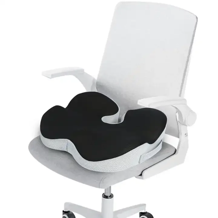 Memory Foam Cushion for Office Chair, Car Seat, Airplane,  Coccyx Pain Relief Desk Chair Cushion for Long Sitting Office Workers