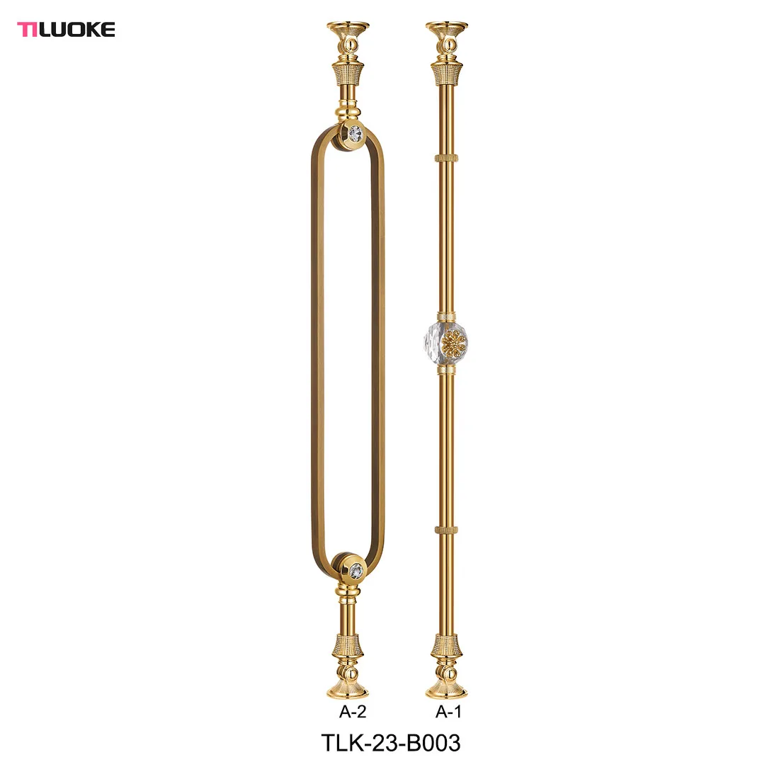 High quality ornamental stair railing decorative crystal brass beautiful balcony railing design