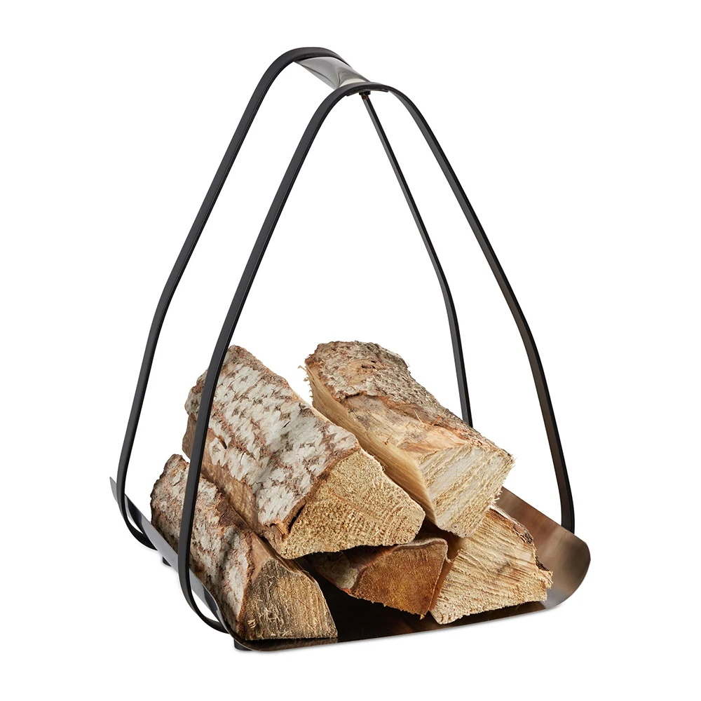 Heavy Duty Steel Fireplace Log Holder Indoor Log Rack Firewood Carrier Basket