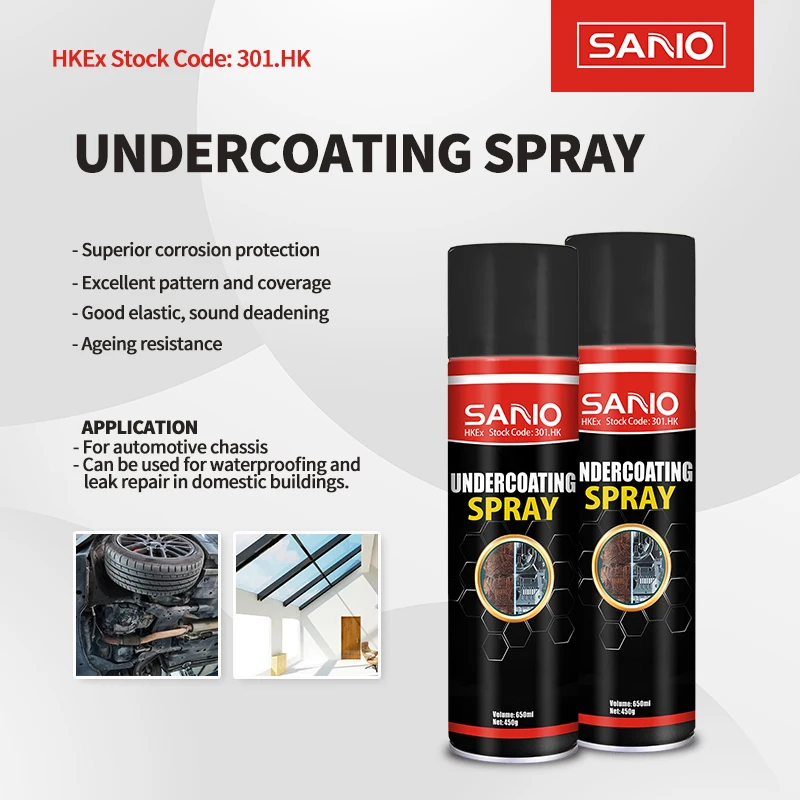 Sanvo OEM rubberized undercoating spray  corrosion-resistant wholesale paint in car care anti rust protection Undercoating Spray