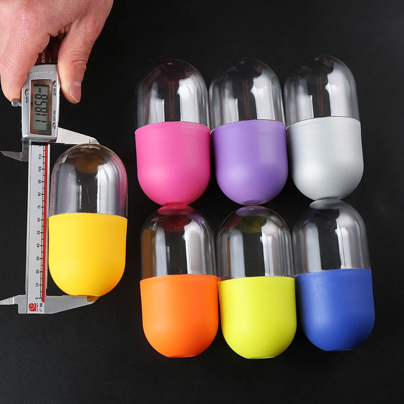 Wholesale Promotion Eco-friendly PP Gashapon 60*120mm Cylinder Shape Empty Plastic Ball Capsule Toys for Vending Machine