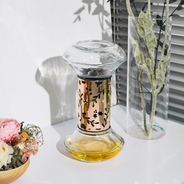 Customized scent 120ml fragrance home freshener aroma luxury hourglass bottle reed diffuser gift set