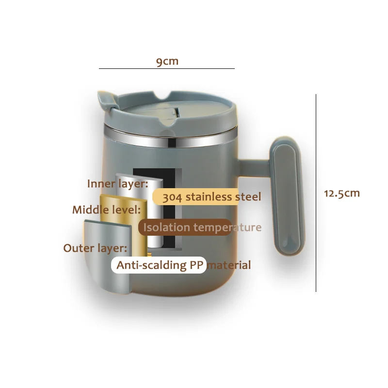 2023 insulated handle design breakfast cup easy to drink take away food container Hot or cold drinks food packaging cup