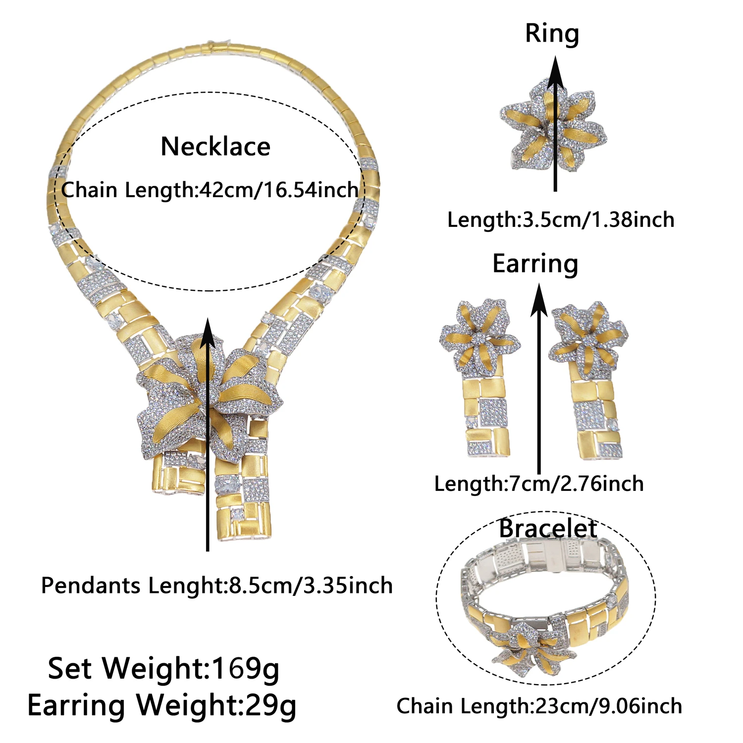 Zhuerrui Dubai Couples Dating Jewelry Set Design Sense Chain Gold Plated Romantic Nigerian Ladies High-end JewelryHZ24009196