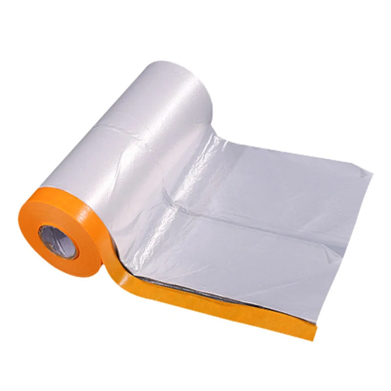 China Supplier Auto Protection Car Cover Masking Film 4x150 3m Plastic Paint Mirror Mask
