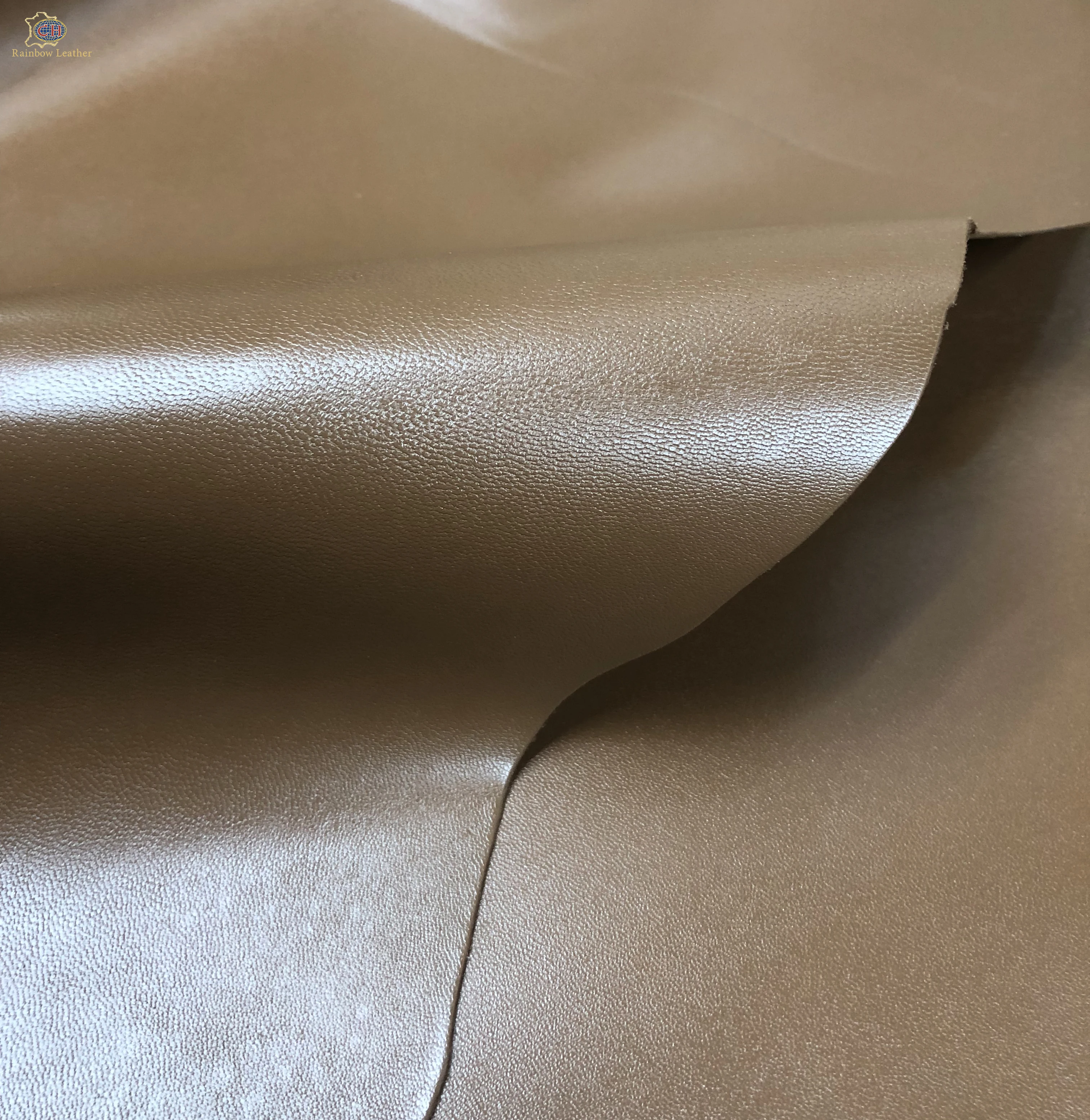 Coffee genuine leather Mixed breed sheepskin Napa full grain leather For Sandal Handbags
