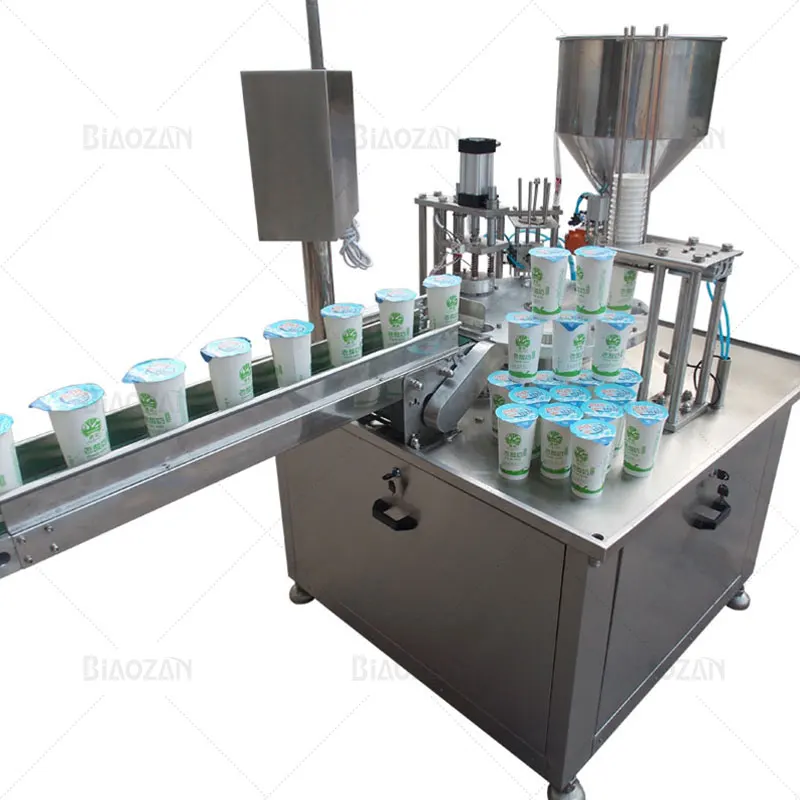 Automatic Communion Cup With Wafer Filling Machine 100ml Water Juice Yogurt Jelly Filling and Sealing Machine