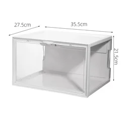 Активируемый голосом Магнитный боковой открытый кейс для кроссовок Пластиковый Штабелируемый прозрачный СВЕТОДИОДНЫЙ бокс для обуви