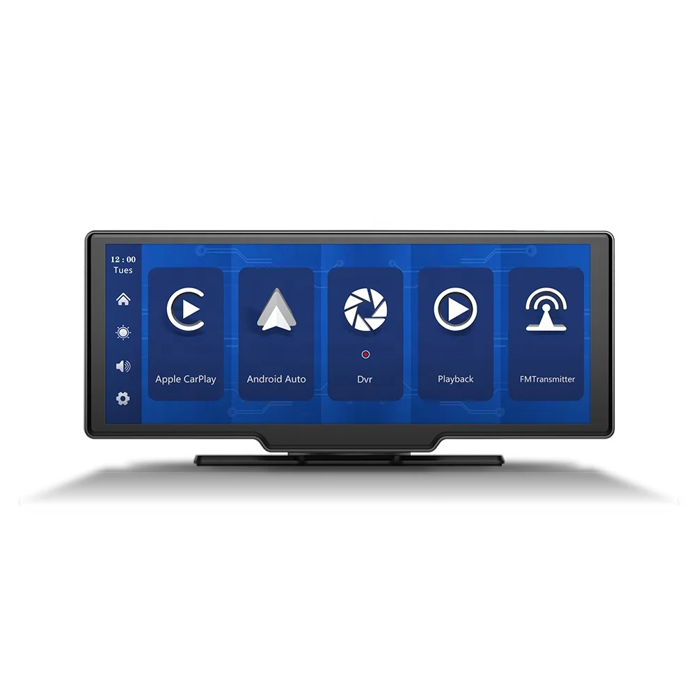 IPS 10.26inch Linux car navigation system with wireless carplay and Android auto car dash cam DVR support 1080P rear camera