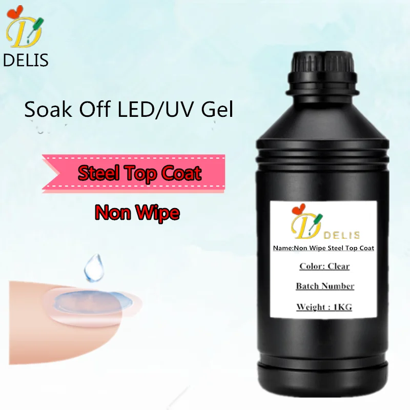 Non Wipe Steel Top Coat Last Long Time Soak off Uv Gel Nail Polish