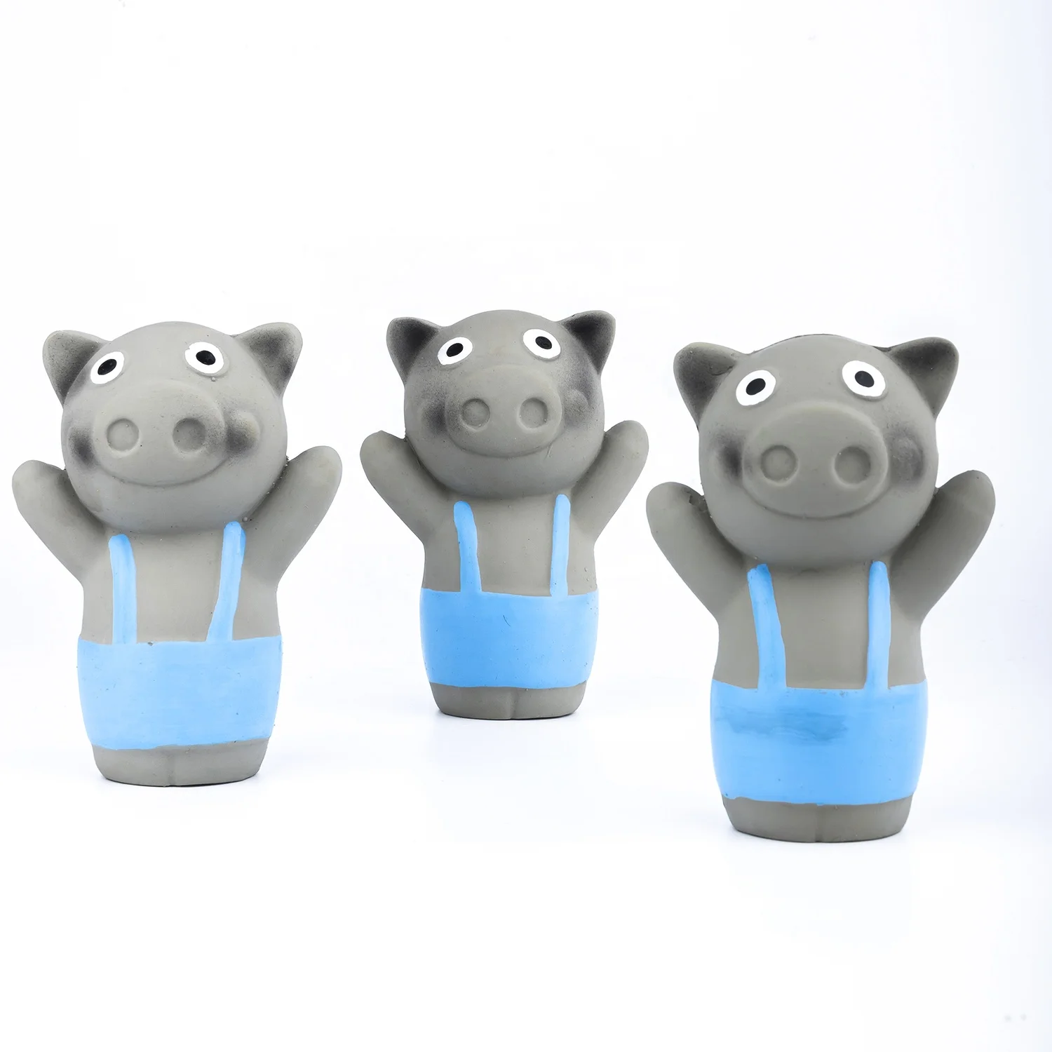 Natural Latex Dog Toy Soft Latex  Pig Squeaker Pet Chew Toy