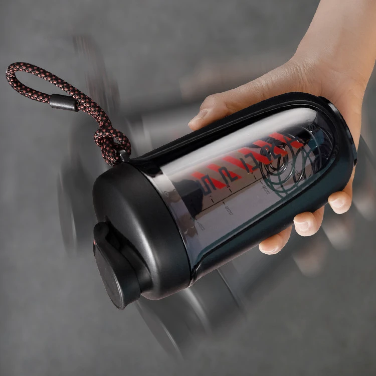 Protein Shake Bottles Wide Mouth and Flip Top Lid 28 oz White Shaker Protein Cup with Twist Cap and Textured Grip