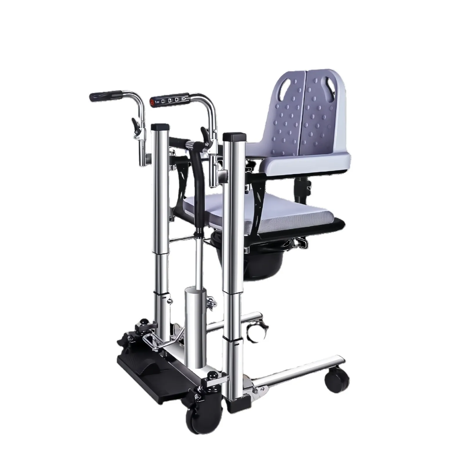 Accessible Transport Toilet Wheelchair With Commode Aluminum Waterproof Portable Bathroom Wheel Chair With Sturdy Frame