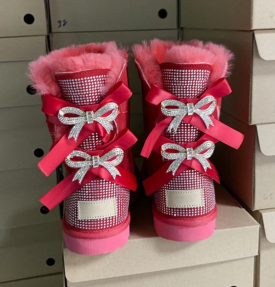 2022 Модные Дизайнерские Сапоги для снега Bling Shoes boot женская обувь