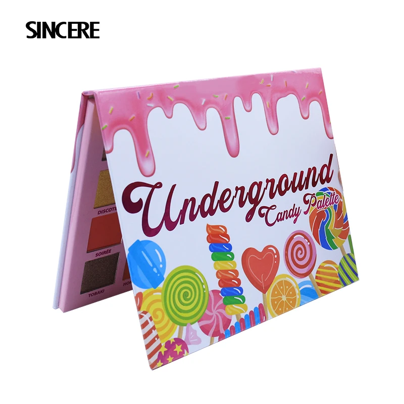 
2020 Christmas high quality bright color pigment eyeshadow private label shimmer creative eyeshadow palette 