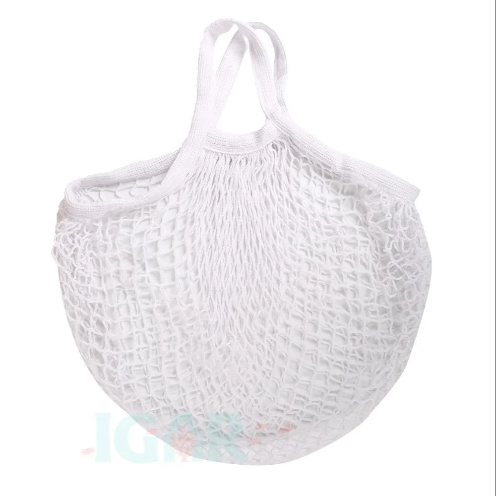Hot Design Washable Organic Organizer Shopping Tote Cotton Mesh Bag Custom Cotton Net Shopping Tote Ecology Market String Mesh