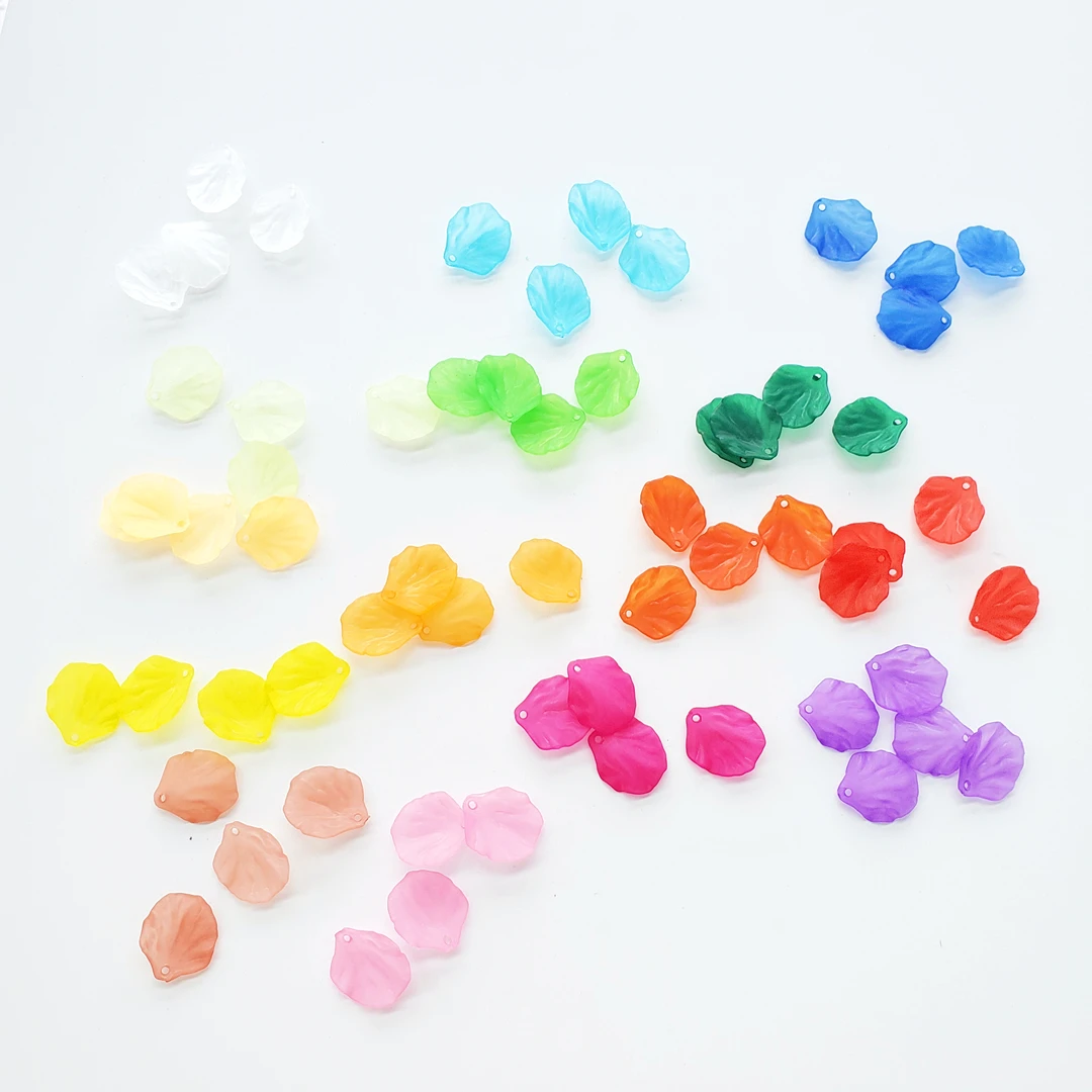 Colorful Acrylic Loose Crystal Plastic Leaf Bead Wholesale