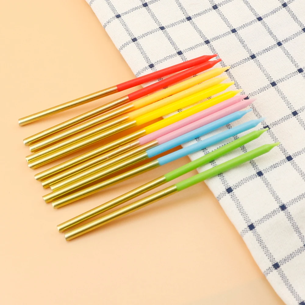 2024 Wholesale Birthday Candle High Quality wax candles Golden  Creative Cake Birthday Candle