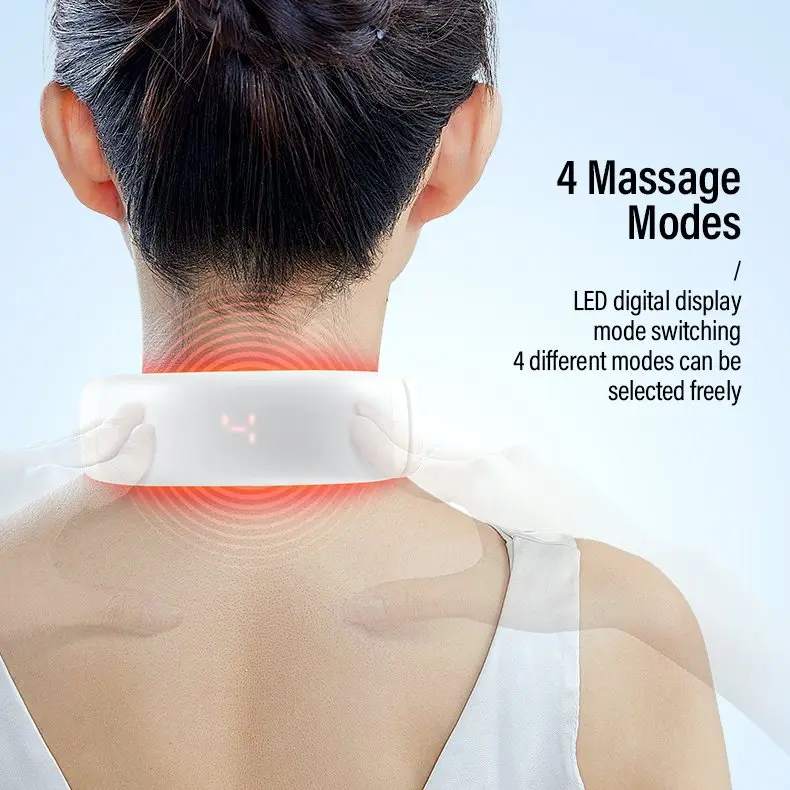 Intelligent electric smart wireless infrared heating red light therapy cervical pull traction relaxation neck massager