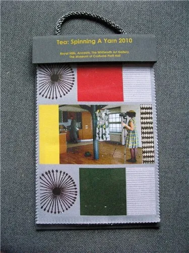 Collection Yarn mixing swatch book thread folder displayed sample