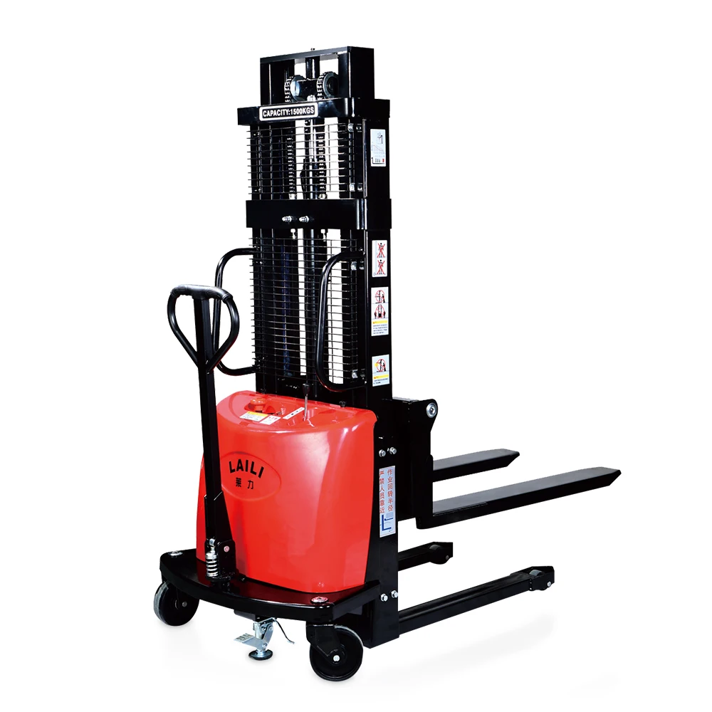Battery charger small semi automatic electric walk pallet stacker truck