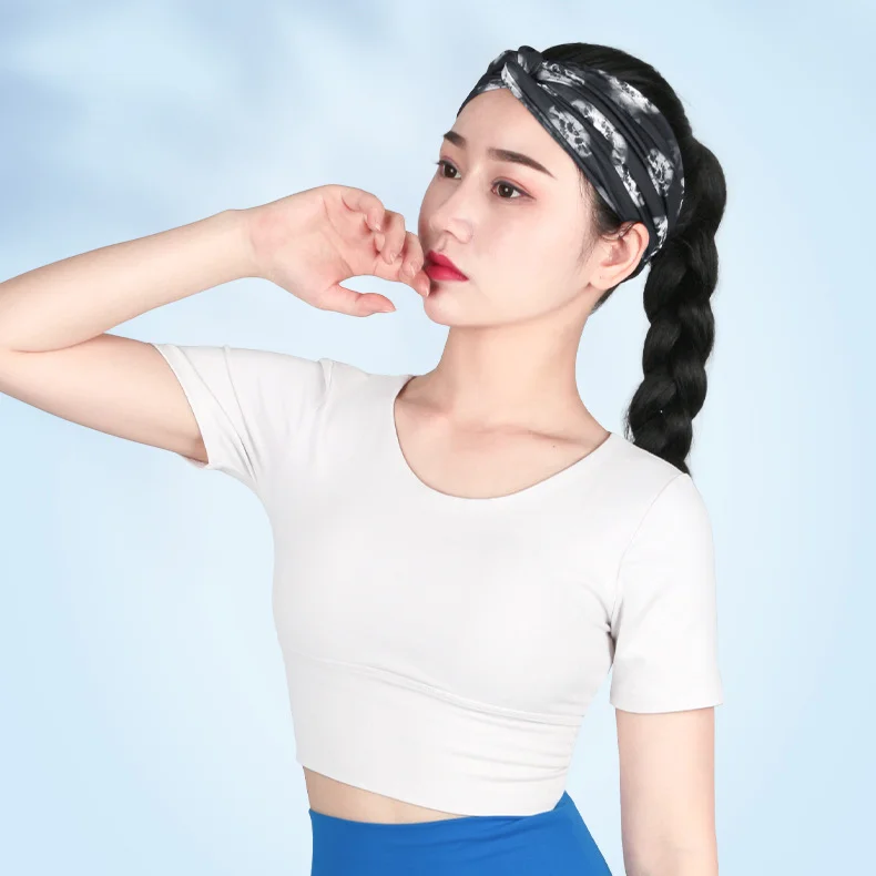 Ready to ship multi purpose ladies elastic embroidery hairband girls
