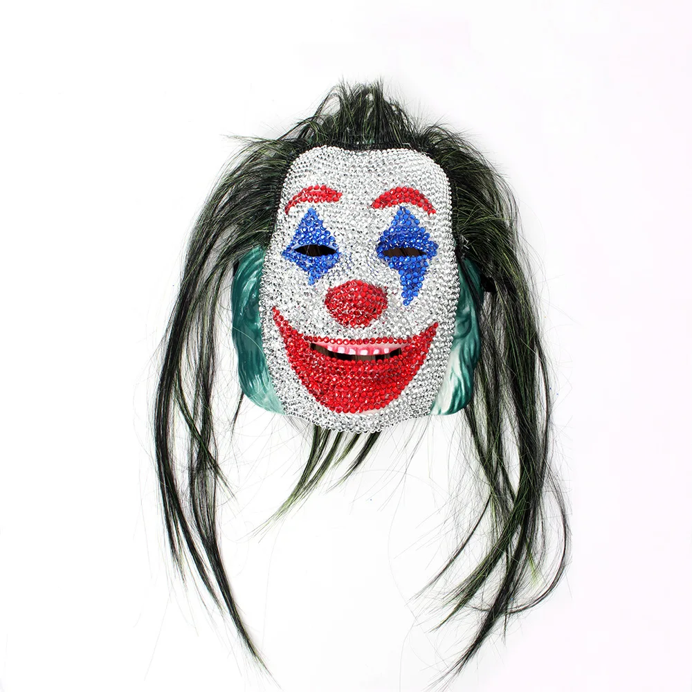 Hongliang Halloween Diamond Mime Mask карнавальные Бальные маски от производителя Horror Face стразы маска клоуна