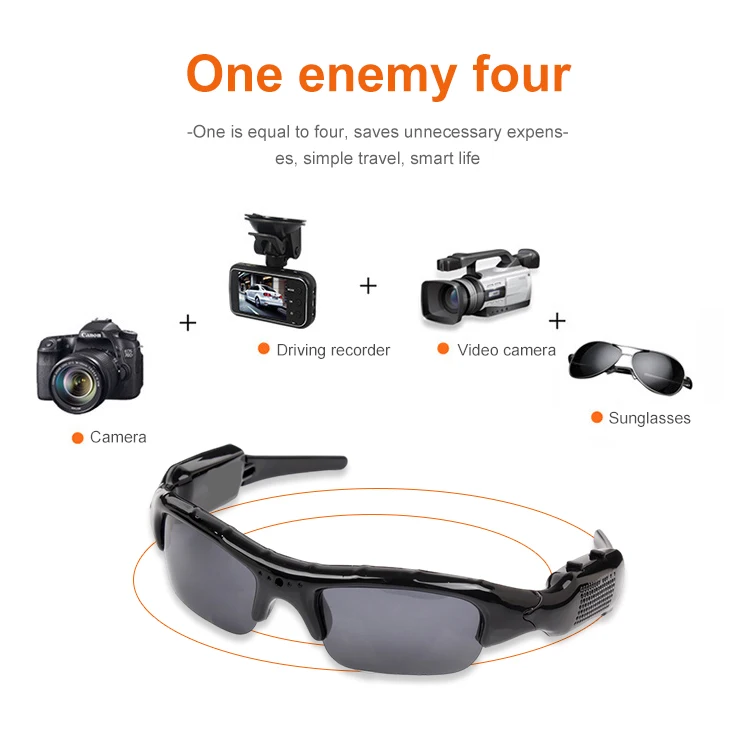 Factory Supply 1080P Hd Camera Eyewear User Manual Long Battery Life Wireless Spy Glasses Hidden Camera