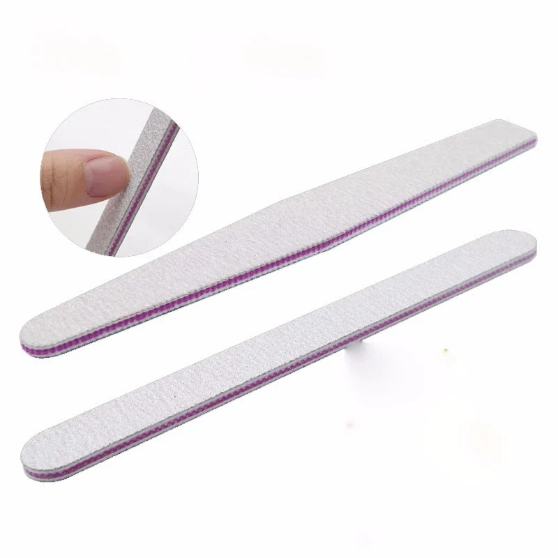 
Wholesale Professional Nail Files And Buffers 100 180 Imported Sandpaper Double Side Straight Shape Nail File  (62329452748)