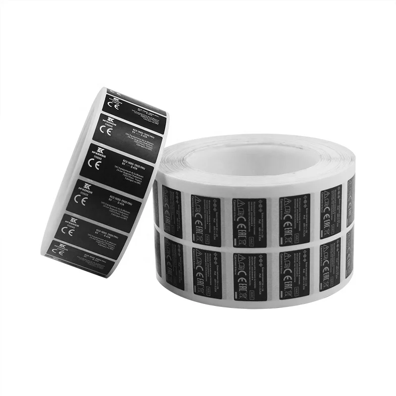 Custom High Quality Adhesive Pet Label Matte Label Sticker Roll for Electric Appliance