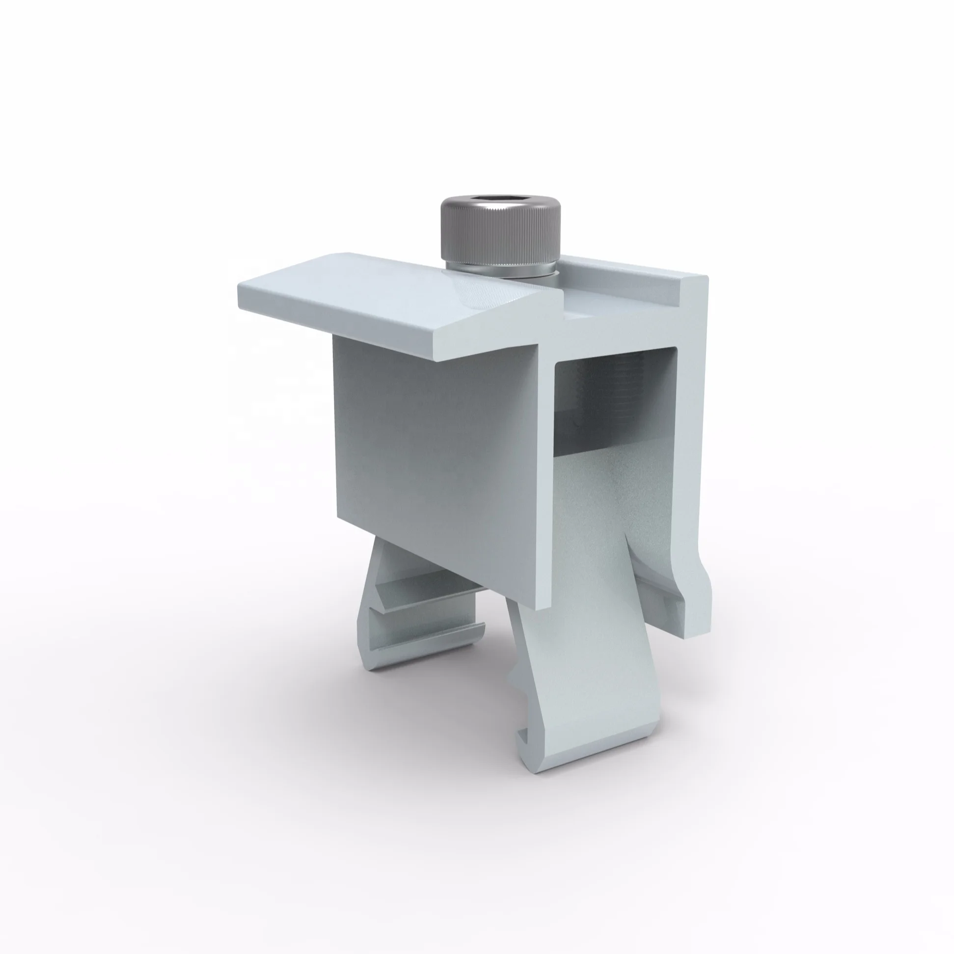 Pre-Assembled Solar Aluminum End Clamp 35/40/45/50mm For Solar Panel Fixing