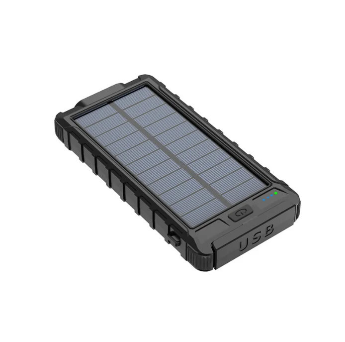Super large capacity 20000 mah new solar portable power bank outdoor compass mobile power supply anti drop