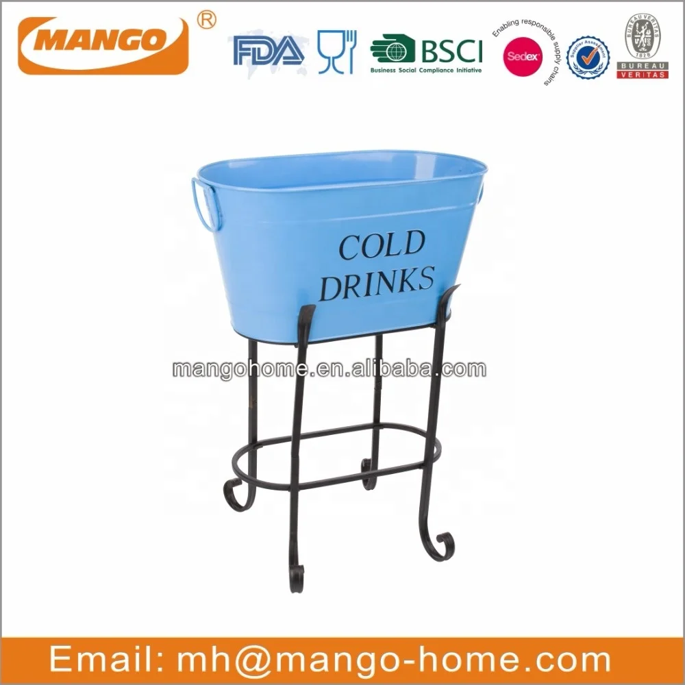 Овальная емкость для пива и напитков из нержавеющей стали, ведро для льда