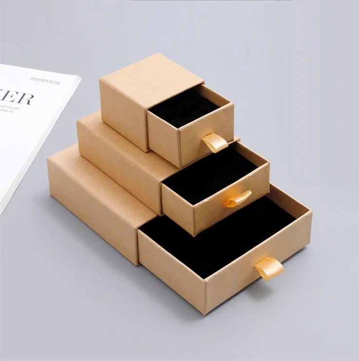 2022 hot selling personalized sliding jewellery paper box jewelry drawer box