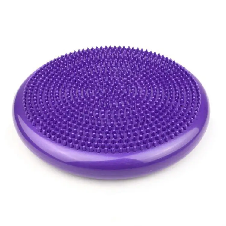 TOPTONS Custom Logo Gym Home Fitness Training Disc Wobble Cushion Inflatable Soft PVC Yoga Massage Balance Mat Pad With Air Pump