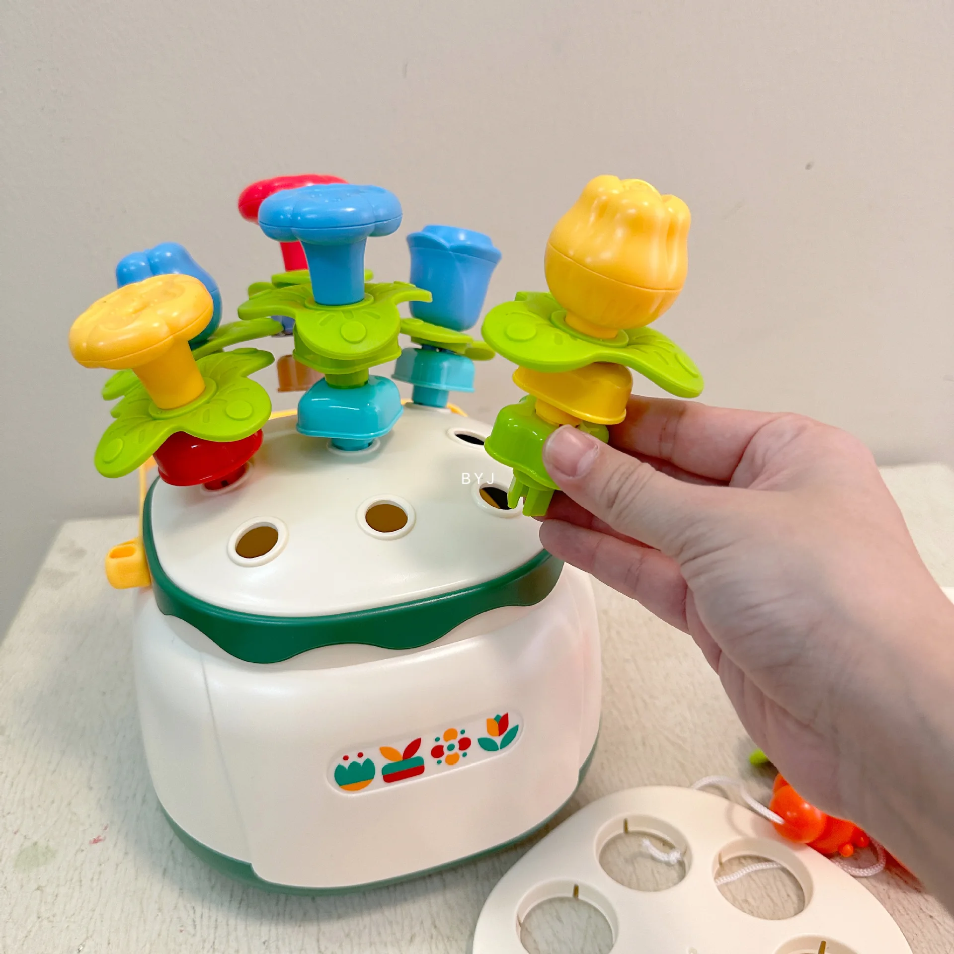 3 in 1 Toddler Fine Motor Skill Montessori Toy Matching Game Stacking Nesting Sorting Toy Flower Building Set