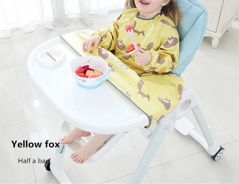 Eating equipment Baby anti-dirty water all-in-one bib cushion dining chair table baby long sleeve overalls self-feeding